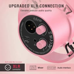 FIFINE K688 - Met XLR - USB / XLR - Dynamische Microfoon - Streaming - Podcasting - Gaming - Geschikt voor PS4 / PS5 / PC - Roze — thumbnail 4
