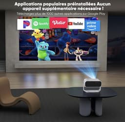 Wielio Smart Videoprojector met Geïntegreerde Apps – Native 1080P Full HD, 4K Ondersteuning, Auto Focus & Auto Keystone, WiFi 6 & Bluetooth 5.2 – Geschikt voor Android, iOS & Gameconsoles — thumbnail 4