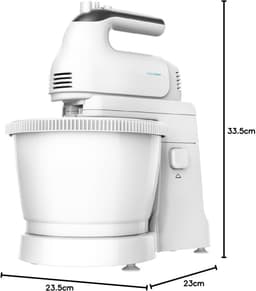 Keukenmixer - Mixer - Bakken en Koken - Zelfnivellerende Kom - 3.5 Liter Capaciteit - Wit — thumbnail 2