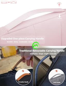 Laptophoes 14-15 inch - Slanke beschermhoes met meerdere vakken in lichtroze — thumbnail 4