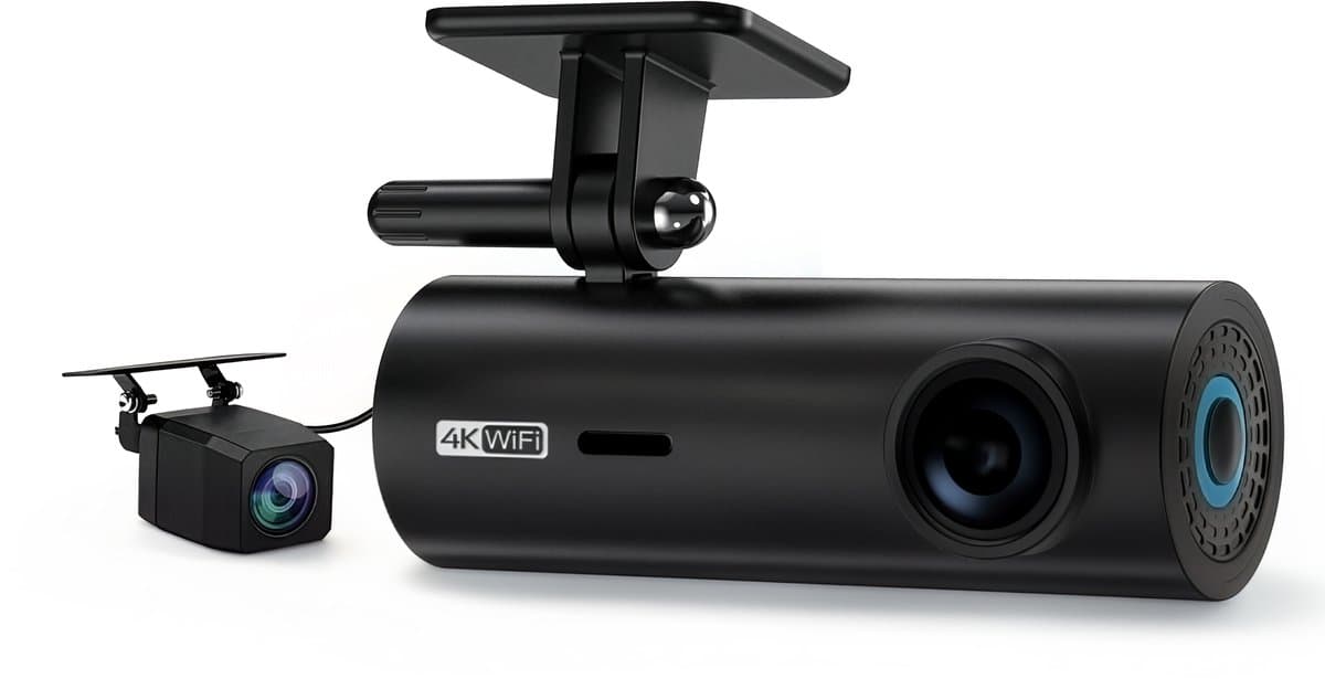 Pora&Co Dashcam Dual Lens 4K – Voor & Achter Camera – Ultra HD – Nachtzicht – Parkeermodus — afbeelding 1