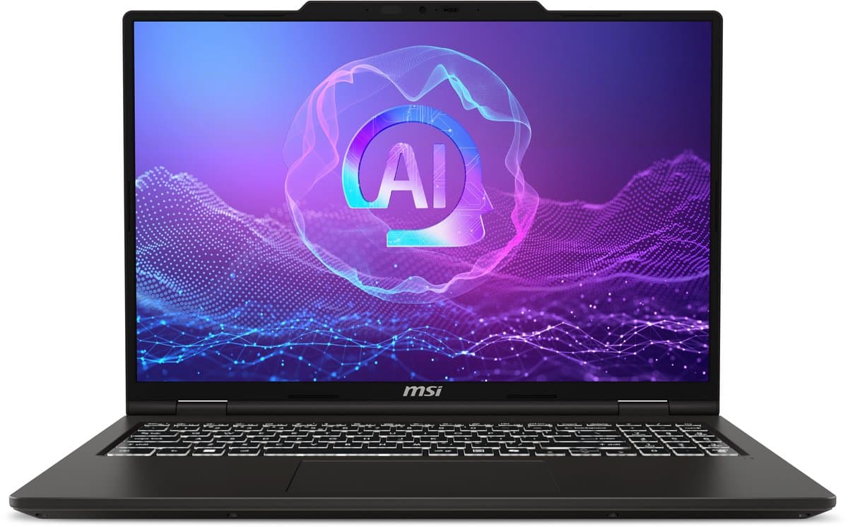 MSI VenturePro 16 A2RWEG-056NL Intel Core 7 240H Netbook 40,6 cm (16) 2K 32 GB DDR5-SDRAM 512 GB SSD NVIDIA GeForce RTX 5050 Wi-Fi 6E (802.11ax) Windows 11 Pro Grijs — afbeelding 1