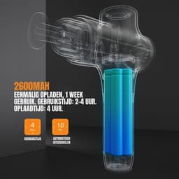 SCH® Massage Gun Professioneel - Massage Gun - Zwart - 18cm x 7cm x 25 cm — thumbnail 5
