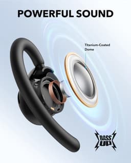 soundcore V20i open-ear koptelefoon by Anker - Verstelbare oorhaken - Comfortabel - Stevige grip - Sterke bas - Ruisvrije telefoongesprekken - IP55 - Led - 36 uur speeltijd - Bluetooth 5.4 oordopjes - Multipoint verbinding — thumbnail 3