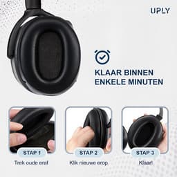 Set Oorkussens voor Sony Koptelefoon - WH-CH700N Oorkussen - WH-CH700N - Kunstleer met Traagschuim — thumbnail 4