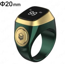iQibla Zikr Ring - Digitale Tesbih & Tasbih Ring - Slimme Islamitische Ring met Gebedstijden Herinnering - Bluetooth - Aluminium - vingerteller — thumbnail 1