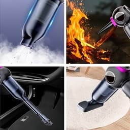 Auto Stofzuiger Draadloos - Kruimelzuiger - Handstofzuiger - Kleine Stofzuiger - Draadloze Stofzuiger - Air Duster Auto Stofzuiger Nat en Droog - Zwart — thumbnail 5