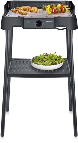 Severin PG 8594 Elektrische BBQ Tafelgrill – 2000 W – RVS Grillrooster – Met Voet – Zwart — thumbnail 2