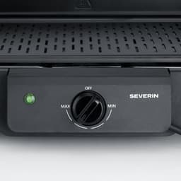Severin PG 8596 Tafelgrill met Voet – 2000 W – Aluminium Grillplaat – Glad & Geribbeld – Zwart — thumbnail 2
