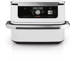 Ninja Foodi FlexDrawer Mega Dubbele Airfryer XXL - 10.4 Liter - Twee Kookvakken of Één MegaZone - Heteluchtfriteuse - Wit - AF500EUWH