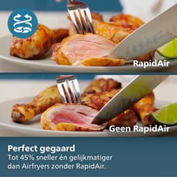 Philips Airfryer 5000-serie Megabasket Met Stoomfunctie – NA565/02 – Enkele mand óf Dubbele Mand - SteamClean – 9,5L – Tot 8 Personen – Inclusief Tang — thumbnail 5