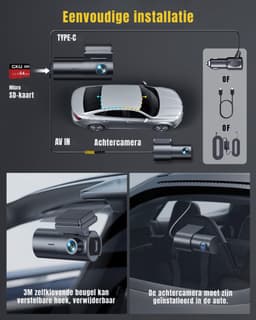 Zyrex® Dashcam Voor en Achter - Dashcam - Dashcam Voor Auto - Zwart - 7cm x 3cm x 2cm — thumbnail 4