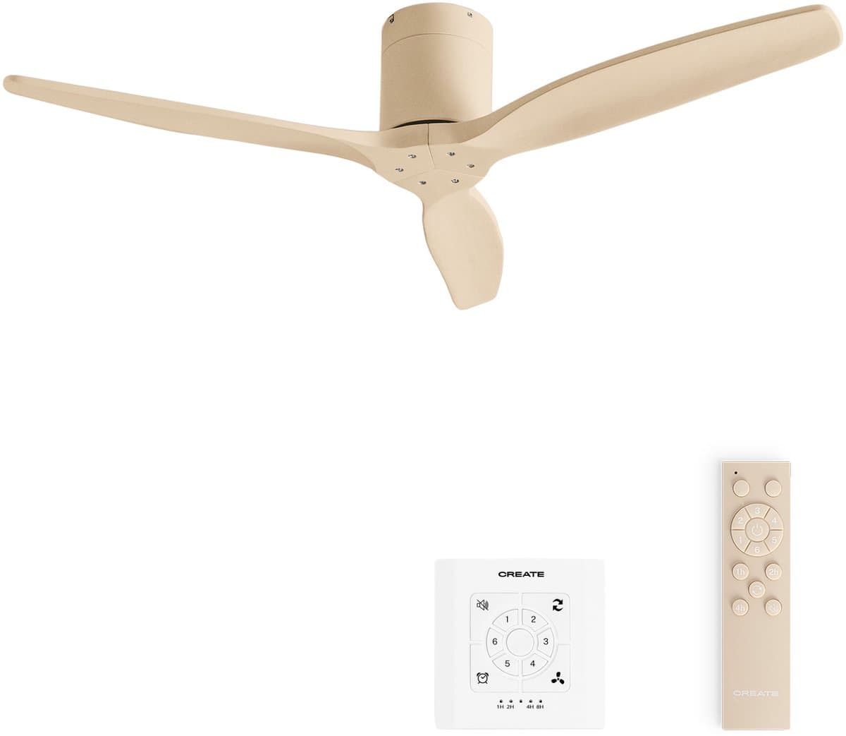 CREATE - Stille 40W plafondventilator met technische ABS bladen in verschillende maten - WIND CALM — afbeelding 1