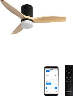 CREATE - Stille 40W plafondventilator met technische ABS bladen in verschillende maten - S - Met licht - WIFI - WIND CALM — thumbnail 1
