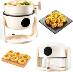 Heteluchtfriteuse - Dubbele Airfryer - Gezond Koken - Stoom Frituurmodus - 26 x 23 x 21 cm — thumbnail 1