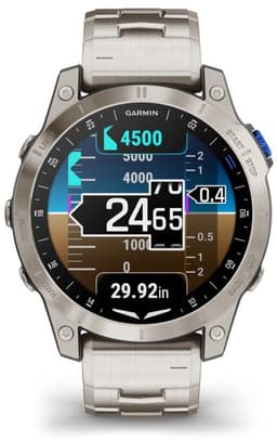 Garmin - 010-02582-51 - D2™ Mach 1 - Smartwatch met geventileerde titanium band en extra zwarte siliconen band — thumbnail 2