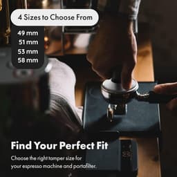 Espresso Tamper 51 mm Plat RVS Basis | Barista Koffiestamper — thumbnail 3