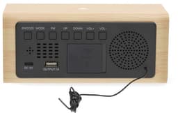 Nedis Wekkerradio - LED - FM - Snoozefunctie - Slaaptimer - Dubbel Alarm - Hout — thumbnail 5
