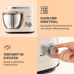 Mini Keukenmachine met Planetaire Garde - 1200W Kracht en 6 Snelheidsstanden — thumbnail 2