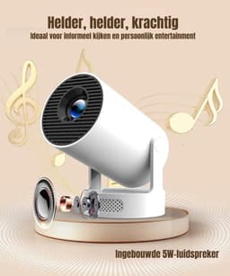 Nexvo® Mini beamers - Projector - Mini beamer - Wit -10cm x 10cm x 18cm — thumbnail 3