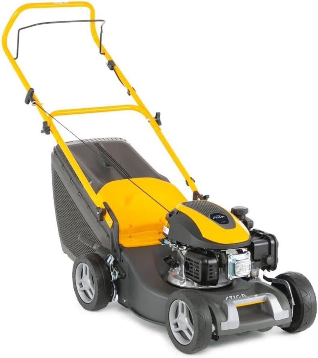 Benzine Grasmaaier - Gazonmaaier Mulchmaaier - Effectief Gras Snijden - Centrale Maaihoogte Instelling - 41cm Maaibreedte — afbeelding 1