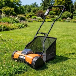Accu Grasmaaier - Elektrische Duwmaaier - Gazon Onderhoud - Spindelmaaier Principe - 38 cm Maaibreedte — thumbnail 4