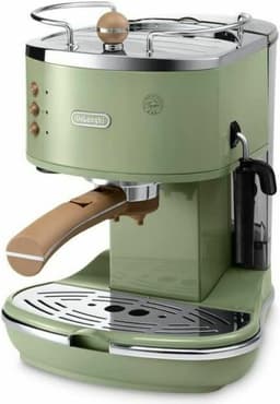 Espresso Machine - Koffiezetapparaat Cappuccino - Authentieke Koffie - Retro Design - 1 Liter Reservoir - Groen — thumbnail 1