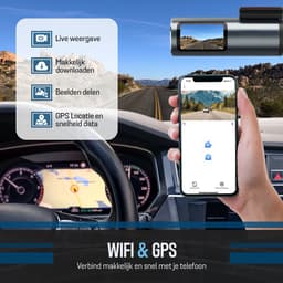 Tech Essentials M1 Pro - Dashcam - 1296P - Wifi - SD Kaart 64GB - USB-C - Voor Auto Camera - Met GPS - Full HD - Parkeermodus - Nachtzicht — thumbnail 4