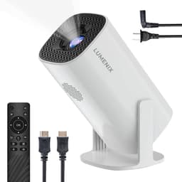 Lumenix® S2 Mini Beamer 2025 - Alles-in-één Smart TV Projector - 4K support & Voor iOS & Android - Wit — thumbnail 1