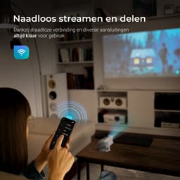 Lumenix® NEO Mini Beamer – Full HD Projector met Netflix, Android 13, WiFi 6 & Bluetooth 5.0 – Autofocus & 4D Keystone – Thuisbioscoop Beamer – Kleine Projector – Wit — thumbnail 5