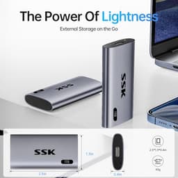 1TB Draagbare Externe SSD - Tot 550MB/s USB-C en USB-A — thumbnail 5