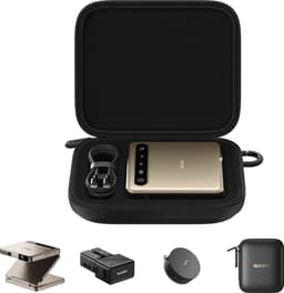 Aurzen ZIP Titanium Gold 4-in-1 bundel – Draagbare Tri-fold Mini Beamer – 720p HD – 100 ANSI – Bluetooth 5.4 – 5000 mAh – tot 120 Inch — thumbnail 1