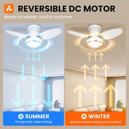 Plafondlamp - ventilator lamp - 3 bladig - 6 snelheden - afstandsbediening - dimbare LED kroonluchter - Woonkamer - Slaapkamer - eetkamer — thumbnail 2
