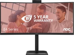 AOC CU34E4CW - QHD Ultrawide Monitor - Webcam - 5 Jaar garantie - 34 inch — thumbnail 1