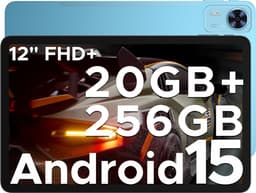 DOOGEE T36 -Android 15 -tablet -32 ​​GB RAM + 256 GB ROM-8800 mAh -4G LTE- Octa Core-12 inch 90 Hz-BT 5.0 -13 MP camera - FaceID - dubbele speakers-Blauw — thumbnail 3