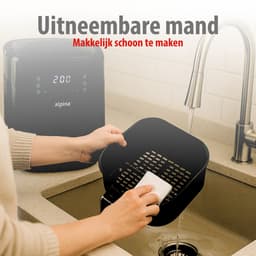 alpina Airfryer XL - Heteluchtfriteuse 6L - Air Fryer 2 tot 5 Personen - Heteluchtoven met Digitaal Touchscreen - Instelbare Temperatuur 80 tot 200 Graden - Timer Functie - 8 Kookprogramma's — thumbnail 5
