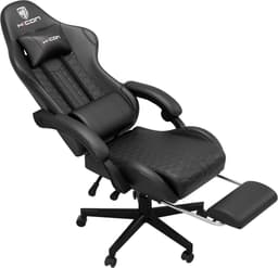 HICON® Gamestoel – Gaming Stoel – Gaming Chair met Voetsteun | Ergonomische Bureaustoel - Lambeth Zwart — thumbnail 2