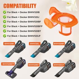 Hepa Filter - 4 Stuks - Vervangend Filter - Filterscherm - Stof Filter - Geschikt Voor Black & Decker Bhhv520bt Bhhv520bfp Bhhv320b Bhhv320j Bhhv520bf Bhhv520jf - Wasbaar - Geschikt Voor Het Filteren Van Fijnstof En Dierenharen — thumbnail 3