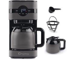 Barista-filterkoffiezetapparaat met thermoskan | Filterkoffiezetapparaat met touchscreen en timerfunctie | Koffiezetapparaat met permanentfilter en 900 W | Watertank van 1,25 liter voor 8 kopjes koffie