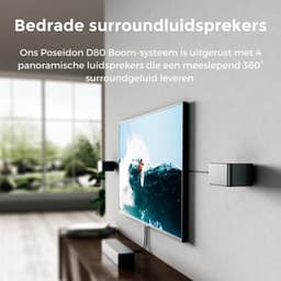 ULTIMEA Poseidon D80 Boom - 7.1 Dolby Atmos Soundbar - Draadloze Subwoofer & Surround Speakers - Home Cinema - HDMI eARC - Soundbar voor tv - Zwart — thumbnail 4