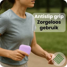 Case - Geschikt voor Apple Airpods Pro 3 - Siliconen Hoes met Clip - Silicone Hoesje Cover - Lila — thumbnail 5