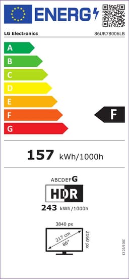 LG 86UR78006LB UHD LED Smart TV, Wifi, Zwart 217 cm — thumbnail 2