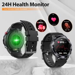 Manike C21 Smartwatch – 1,39 inch HD Display - Bluetooth Bellen - Hartslag & Bloeddrukmeting - SpO₂ - Slaaptracking - Multisport - IP68 Waterdicht - 7 Dagen Batterij - Android & iOS Compatibel - Stappenteller - Sporthorloge - Activity Tracker — thumbnail 4