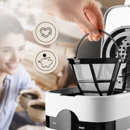 Barista Filterkoffiezetapparaat met Thermoskan – Filterkoffiemachine met aanraakscherm en timerfunctie, inclusief permanent filter. 900 W vermogen, 1,25 L watertank – genoeg voor 8 kopjes heerlijke koffie — thumbnail 5