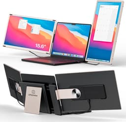 Alpha Pro 15.6" Inch Portable Monitor met Gratis Draagtas - Lichtgewicht en Extra Dun - Draagbare Monitor voor Laptop - USB-C & HDMI - Extra scherm laptop - Icd Display - Draagbaar laptop beeldscherm uitbreider - Plug & Play — thumbnail 1