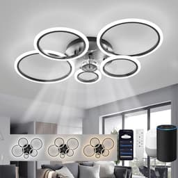 Dimbare plafondlamp met ventilator, compatibel met spraakbesturing en slimme assistenten — thumbnail 4