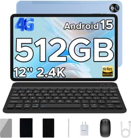 Doogee T40 Tablete Avec Clavier 8GB RAM+512GB ROM (TF 2TB) Helio G99 Batterij 8580mAh 11 "2.5K Android 15 Face ID Dual 4G LTE,Blauw — thumbnail 1