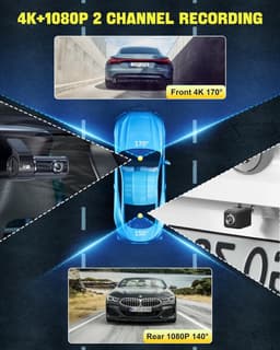 Lexium Dashcam - Daschcams - Auto - Camera - Vooruit - Achteruit - Video - Autobeveiliging - Parkeerbeveiliging - Recording - Dag en Nacht - Schadepreventie — thumbnail 5