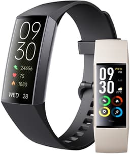 Siltcon® Stappenteller Horloge - Activity Tracker Pro - Hartslagmeter – Bloeddrukmeter - Slaapmonitor - Saturatiemeter – Sporthorloge – Smartwatch Dames, Heren & Kinderen - Universeel - RVS - Elke pols - Incl. 2 Bandjes — thumbnail 1