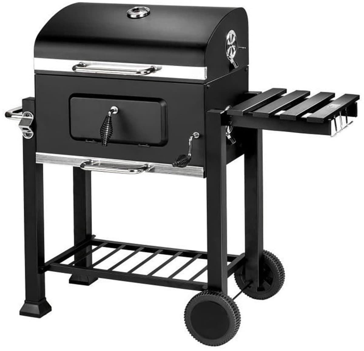 PIPIPOXER-Houtskool BBQ - Smoker Barbecue - Verstelbaar kolenrooster - Zwart — afbeelding 1